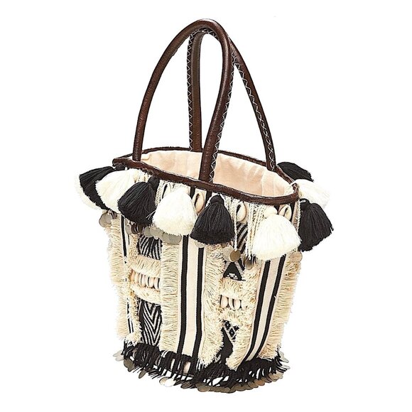 NWT Figue San Filipe Mini Tuk Tuk Bag in Istanbul Ivory - Picture 1 of 15